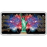 Lady Liberty Fireworks Novelty Metal License Plate LP-14549 6" x 3" Bicycle (BP)