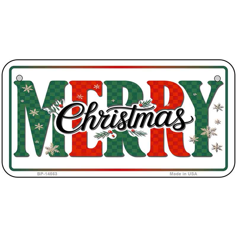 Merry Christmas Novelty Metal License Plate LP-14563