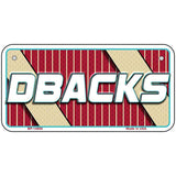 DBACKS Graphic Novelty Metal License Plate LP-14565