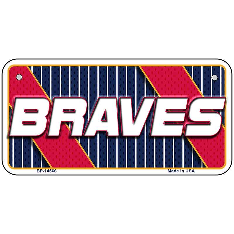 BRAVES Graphic Novelty Metal License Plate LP-14566