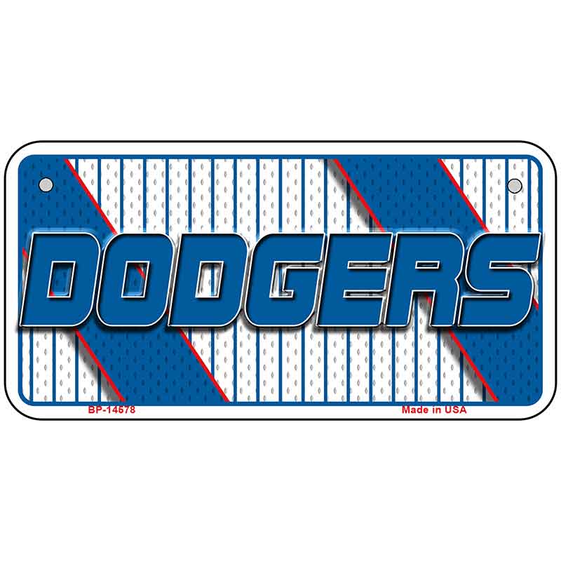 DODGERS Graphic Novelty Metal License Plate LP-14578