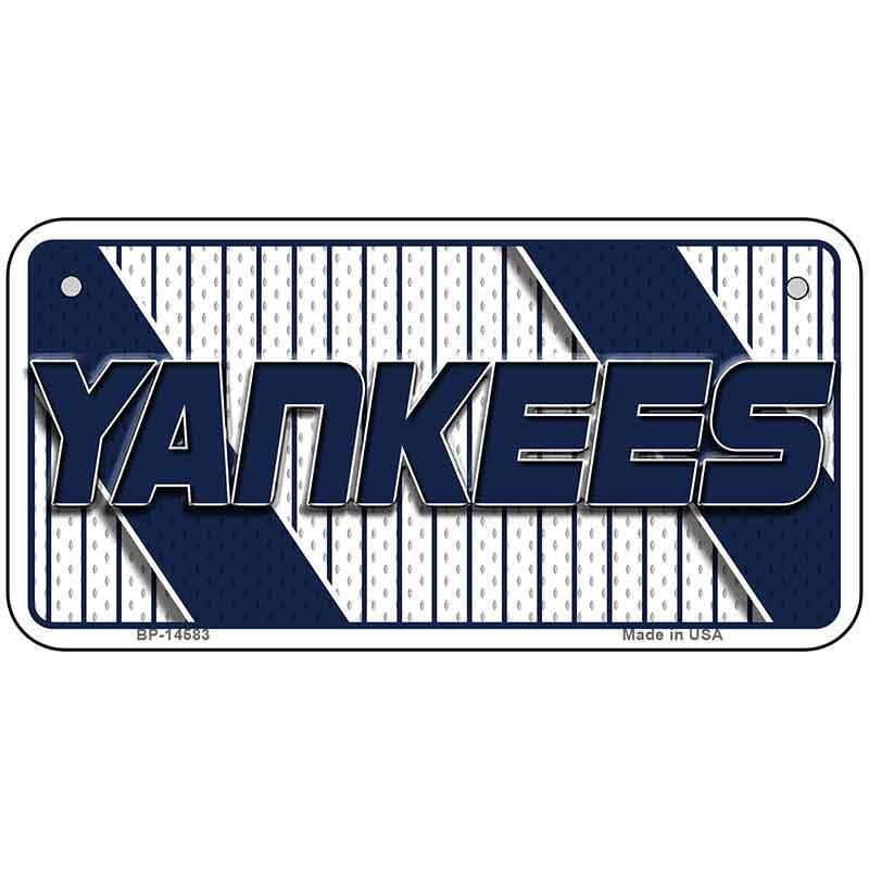 YANKEES Graphic Novelty Metal License Plate LP-14583 6" x 3" Bicycle (BP)