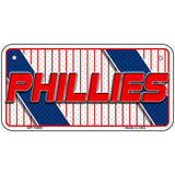 PHILLIES Graphic Novelty Metal License Plate LP-14585 6" x 3" Bicycle (BP)