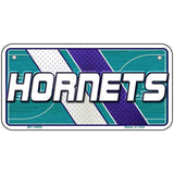 Decorative plate with 'Hornets' text and sports theme design on a white background