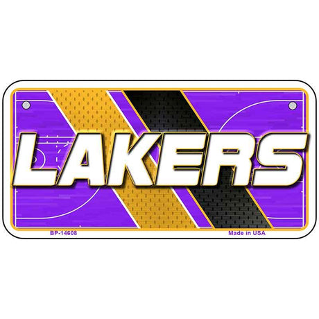 LAKERS Graphic Novelty Metal License Plate LP-14608 6" x 3" Bicycle (BP)