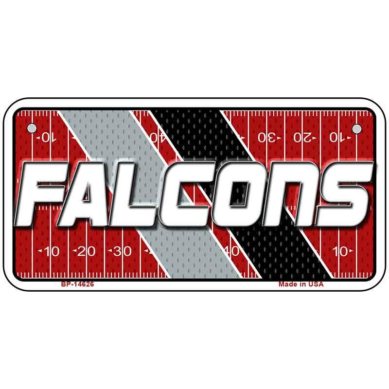FALCONS Graphic Novelty Metal License Plate LP-14626 6" x 3" Bicycle (BP)