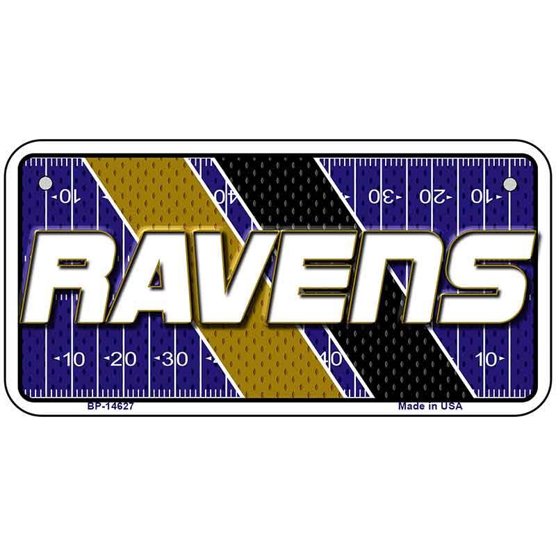RAVENS Graphic Novelty Metal License Plate LP-14627 6" x 3" Bicycle (BP)