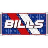 License plate with 'BILLS' text on a football field design