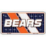 Decorative license plate with 'BEARS' text on a football field design
