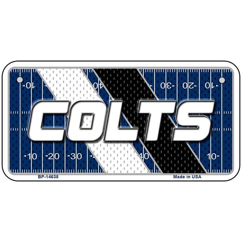 COLTS Graphic Novelty Metal License Plate LP-14638 6" x 3" Bicycle (BP)