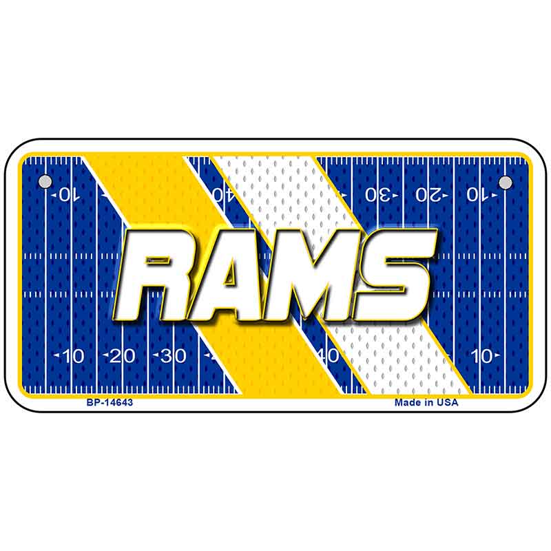 RAMS Graphic Novelty Metal License Plate LP-14643