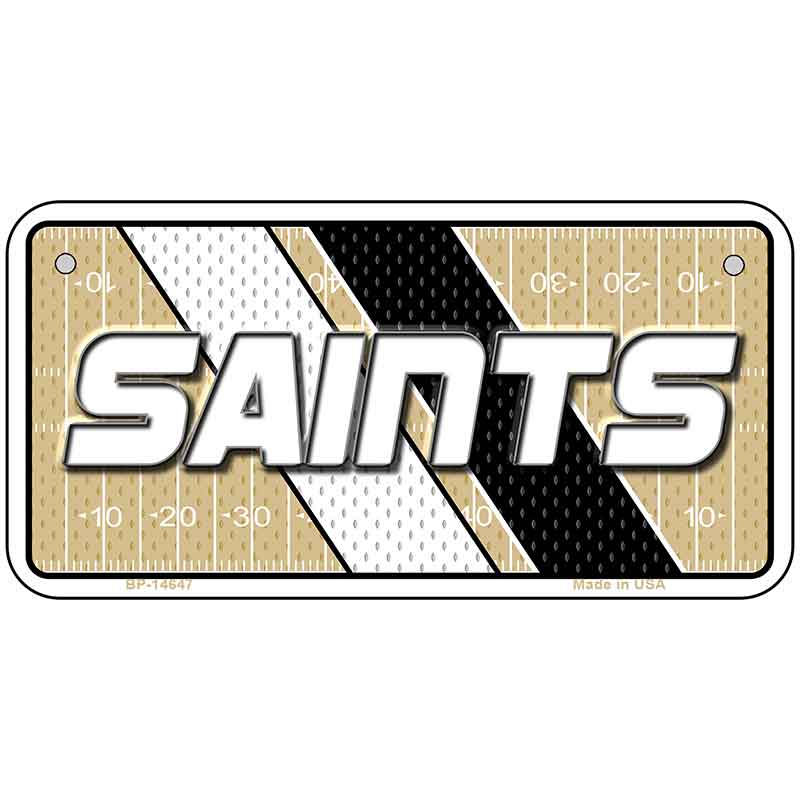 SAINTS Graphic Novelty Metal License Plate LP-14647