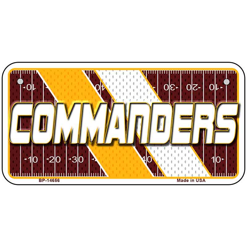 COMMANDERS Graphic Novelty Metal License Plate LP-14656