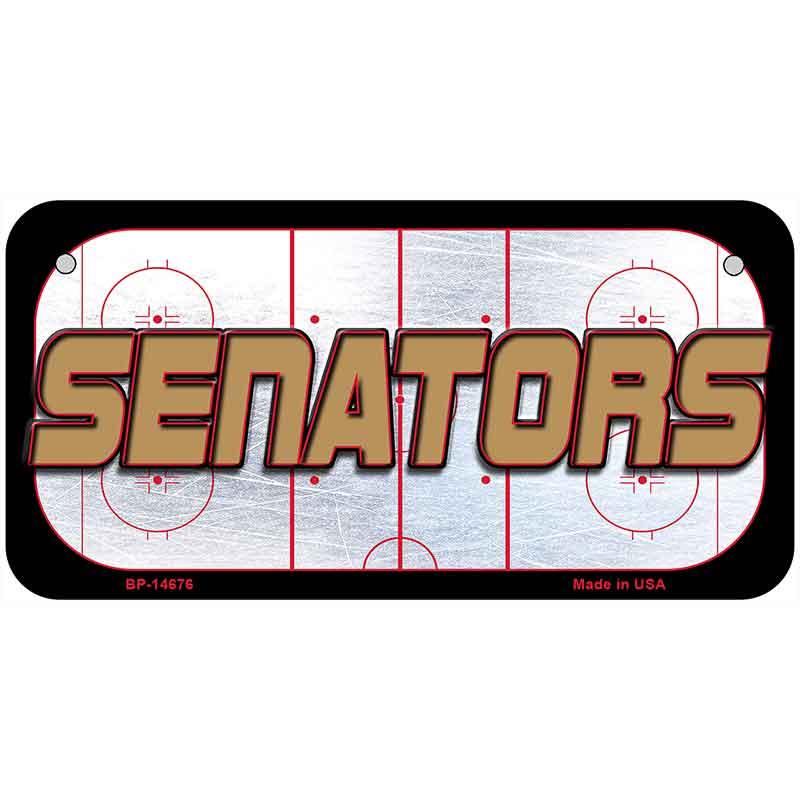 SENATORS Graphic Novelty Metal License Plate LP-14676 6" x 3" Bicycle (BP)