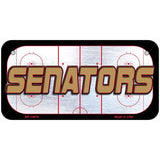 SENATORS Graphic Novelty Metal License Plate LP-14676 6" x 3" Bicycle (BP)