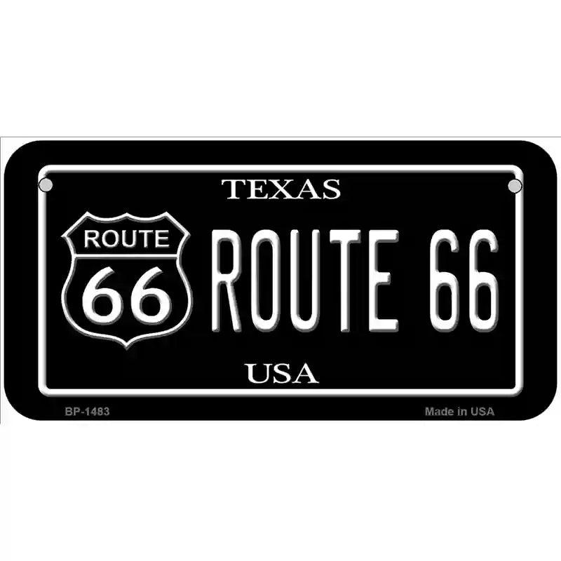 Route 66 Texas Metal Novelty License Plate 6" x 3" (BP)