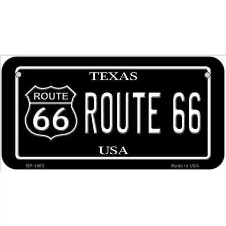 Route 66 Texas Metal Novelty License Plate 6" x 3" (BP)