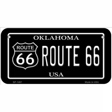 Route 66 Oklahoma Metal Novelty License Plate 6" x 3" (BP)