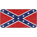 Distressed Confederate Flag Metal Novelty License Plate 6" x 3" (BP)