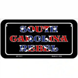 South Carolina Rebel Metal Novelty License Plate 6" x 3" (BP)