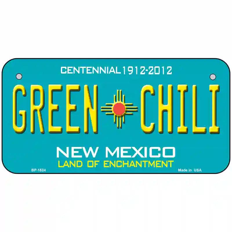 Green Chili New Mexico Metal Novelty License Plate 6" x 3" (BP)