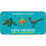 Green Chili & Road Runner New Mexico Metal Novelty License Plate 6" x 3" (BP)
