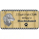 Pencil Sketch Dachshund Metal Novelty License Plate 6" x 3" (BP)