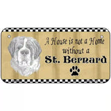 Pencil Sketch Saint Bernard Metal Novelty License Plate 6" x 3" (BP)
