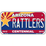 Arizona Centennial Rattlers Metal Novelty License Plate 6" x 3" (BP)