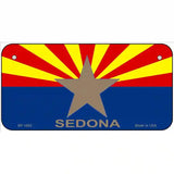 Sedona Arizona State Flag Metal Novelty License Plate 6" x 3" (BP)