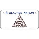 Apalachee Nation Flag Metal Novelty License Plate 6" x 3" (BP)