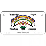Cheyenne River Sioux Flag Metal Novelty License Plate 6" x 3" (BP)