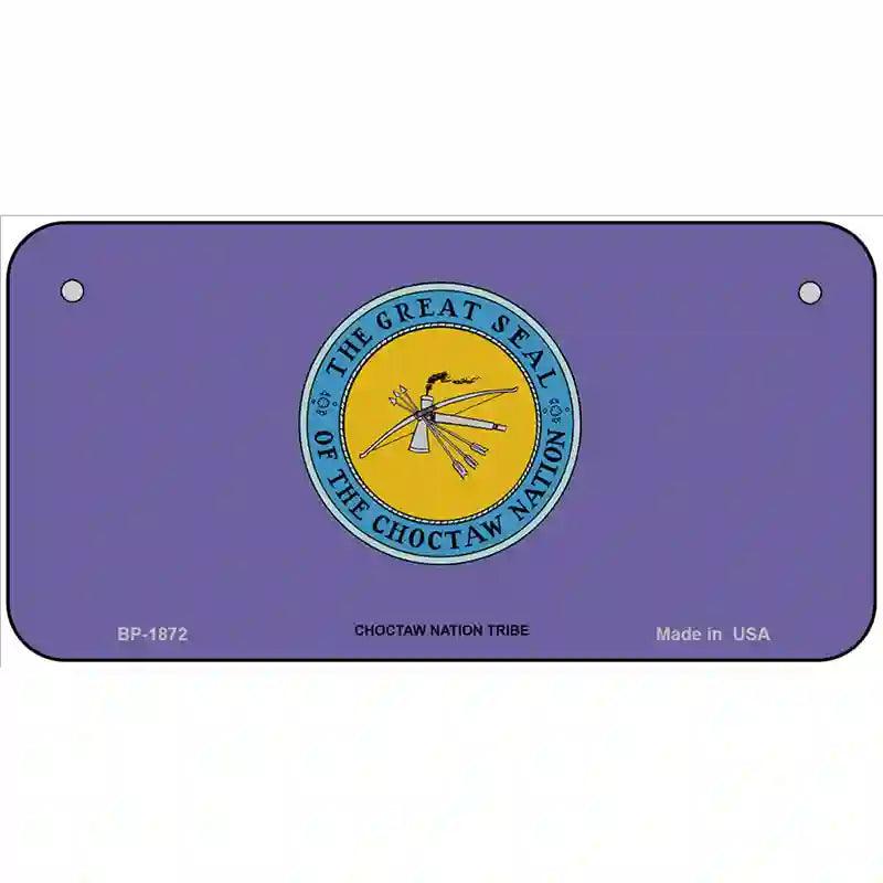 Choctaw Nation Flag Metal Novelty License Plate 6" x 3" (BP)