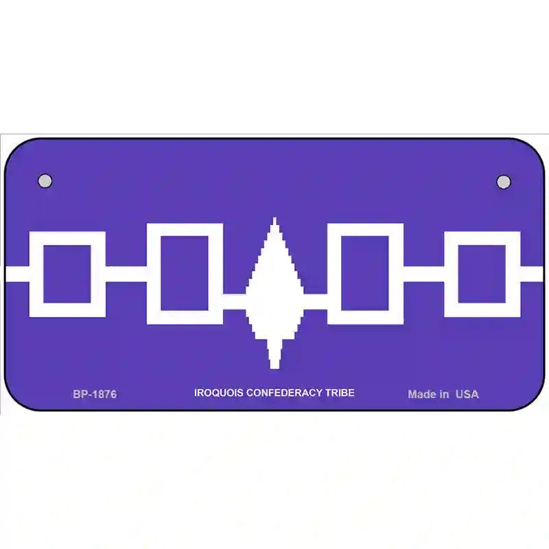 Iroquois Confederacy Flag Metal Novelty License Plate 6" x 3" (BP)