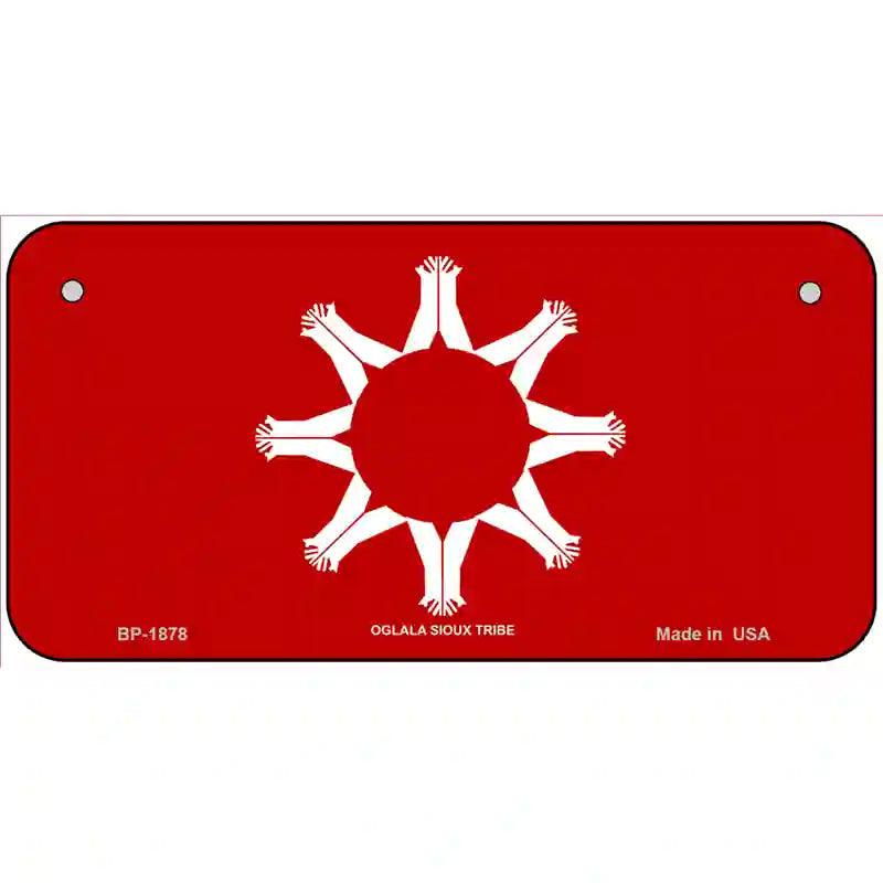 Oglala Sioux Tribe Flag Metal Novelty License Plate 6" x 3" (BP)