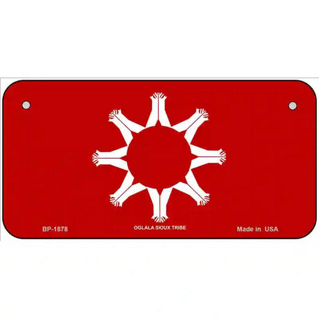 Oglala Sioux Tribe Flag Metal Novelty License Plate 6" x 3" (BP)