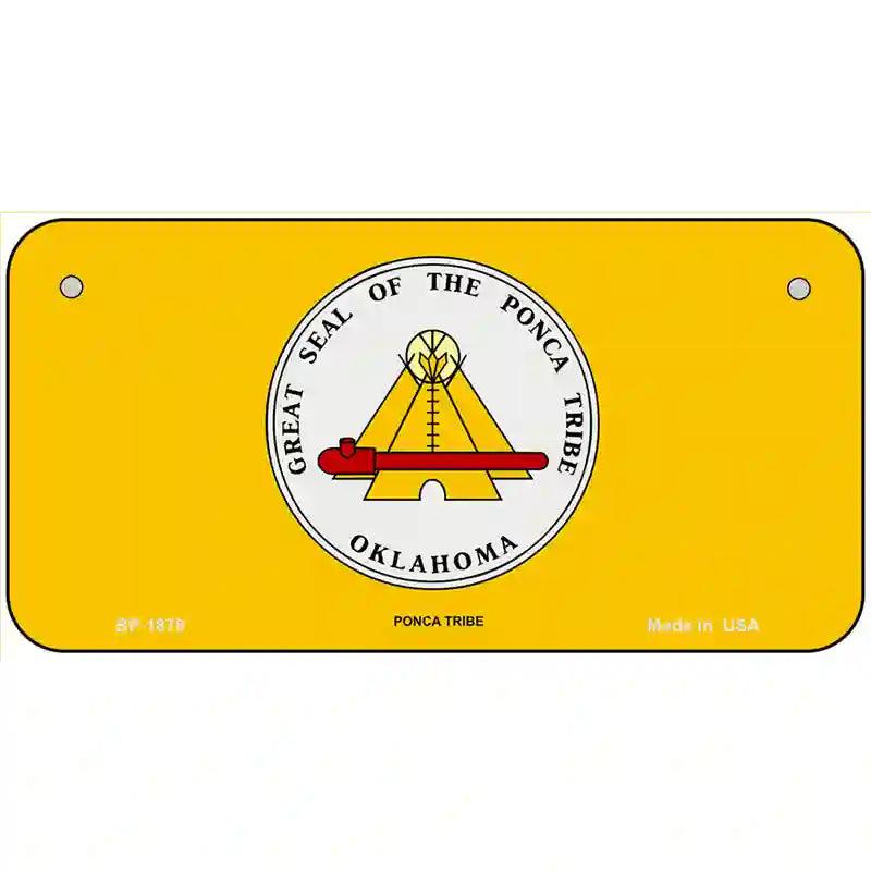 Ponca Tribe Flag Metal Novelty License Plate 6" x 3" (BP)