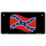 Confederate 3-D Flag Metal Novelty License Plate 6" x 3" (BP)