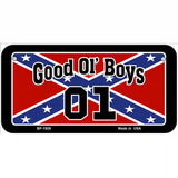 Good Ol Boys Confederate Flag Metal Novelty License Plate 6" x 3" (BP)