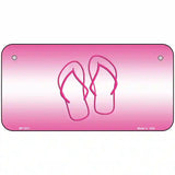 Flip Flops Pink Metal Novelty License Plate 6" x 3" (BP)