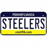 Steelers Pennsylvania State Novelty Metal License Plate 6" x 3" (BP)