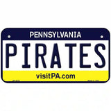 Pirates Pennsylvania Novelty State Metal License Plate 6" x 3" (BP)