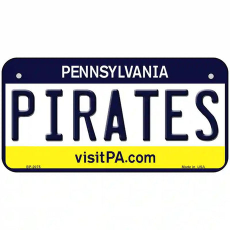 Pirates Pennsylvania Novelty State Metal License Plate 6" x 3" (BP)