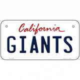Giants California State Novelty Metal License Plate 6" x 3" (BP)
