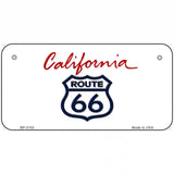 Route 66 Shield California Novelty Metal License Plate 6" x 3" (BP)