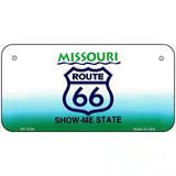 Route 66 Shield Missouri Metal Novelty License Plate 6" x 3" (BP)