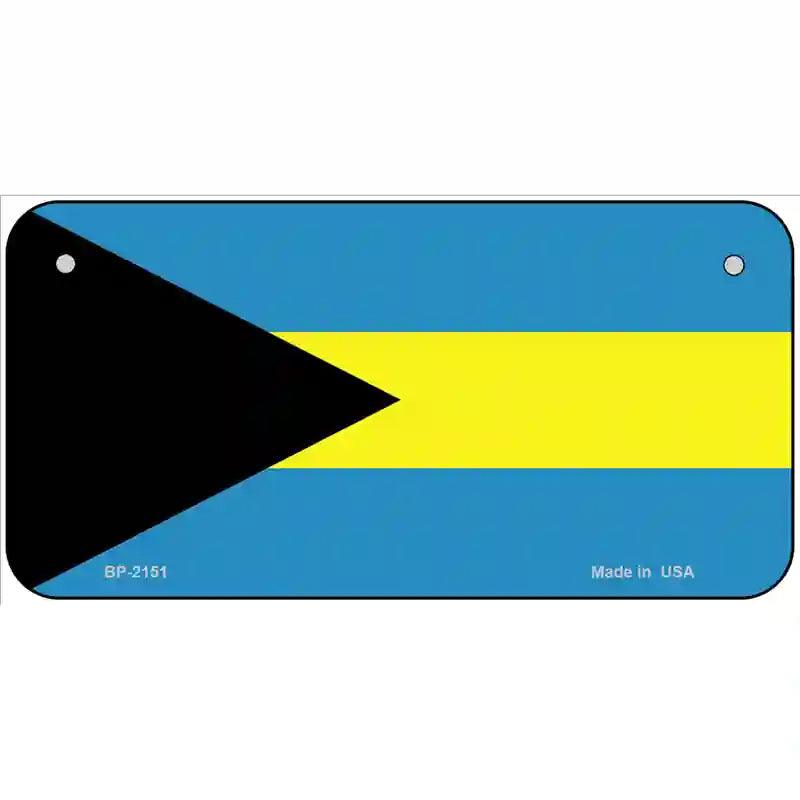 Bahamas Flag Metal Novelty License Plate 6" x 3" (BP)