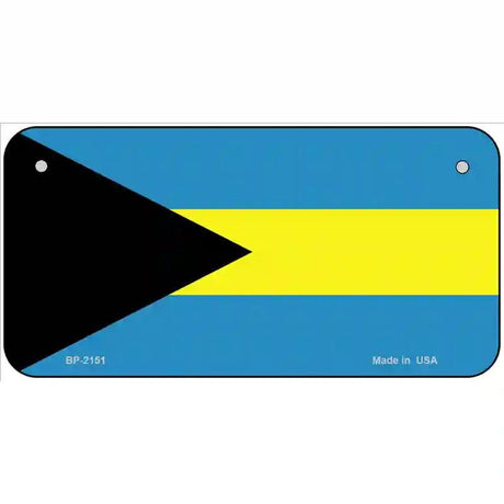 Bahamas Flag Metal Novelty License Plate 6" x 3" (BP)