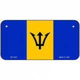 Barbados Flag Metal Novelty License Plate 6" x 3" (BP)