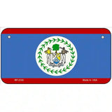 Belize Flag Metal Novelty License Plate 6" x 3" (BP)